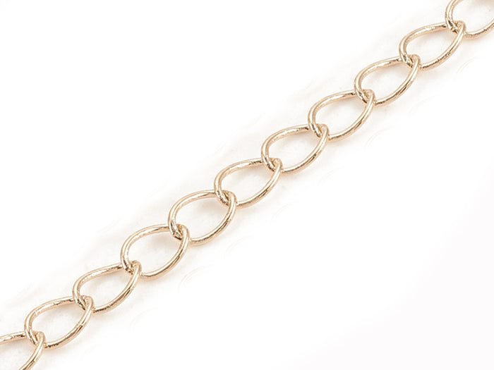 Achat Chaîne gourmette 5 x 3,5 mm - doré à l'or fin 18 K x 20 cm