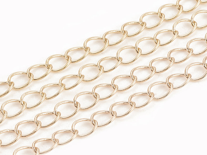 achat Chaîne gourmette 5 x 3,5 mm - doré à l'or fin 18 K x 20 cm