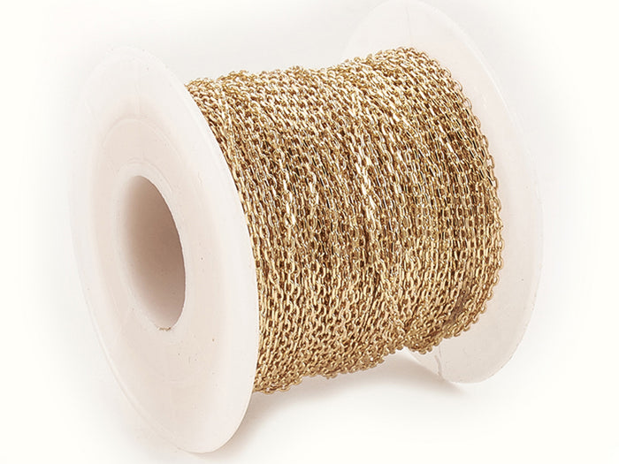 Achat Chaîne forçat à facettes 2,3 x 1,4 mm - doré à l'or fin 18 K x 20 cm