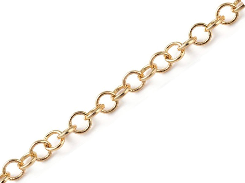 Achat Chaîne jaseron 3,5 mm - doré à l'or fin 18 K x 20 cm