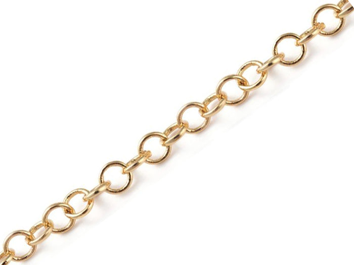 Achat Chaîne jaseron 3,5 mm - doré à l'or fin 18 K x 20 cm