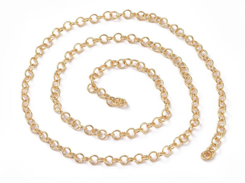 achat Chaîne jaseron 3,5 mm - doré à l'or fin 18 K x 20 cm