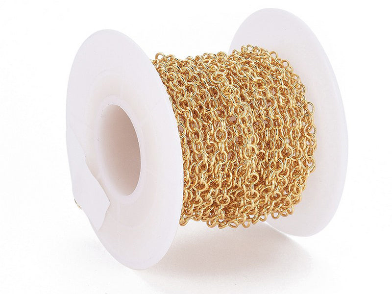 achat Chaîne jaseron 3,5 mm - doré à l'or fin 18 K x 20 cm