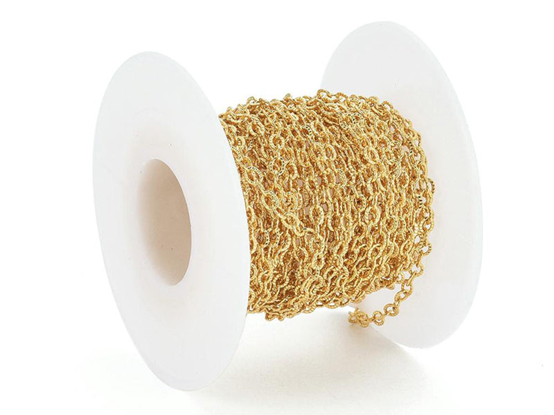 achat Chaîne ovale texturée 2,5 x 3,5 mm - doré à l'or fin 18 K x 20 cm