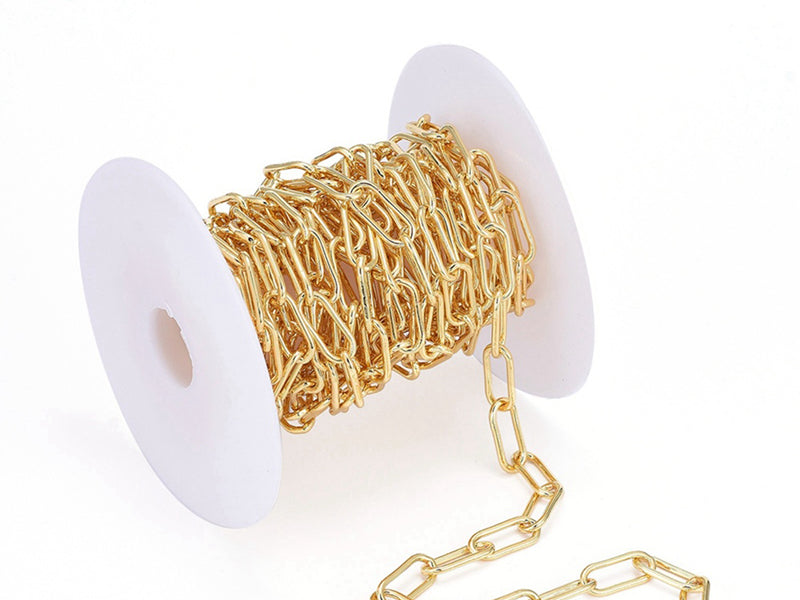 achat Chaîne forçat ovale - 11x8 mm - doré à l'or fin 18 K x 20 cm