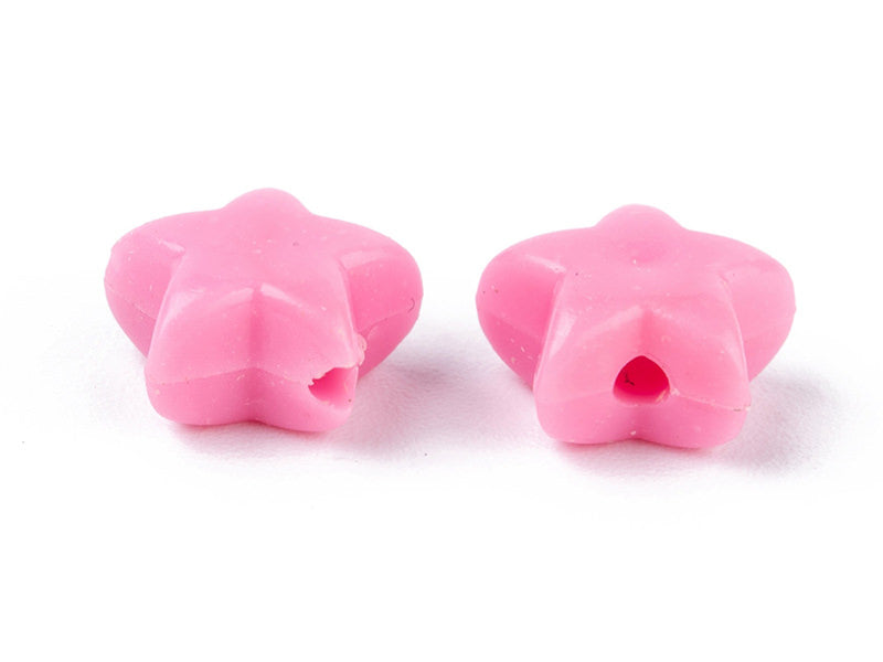 Achat 50 perles en plastique - étoiles couleur vive - 12 mm