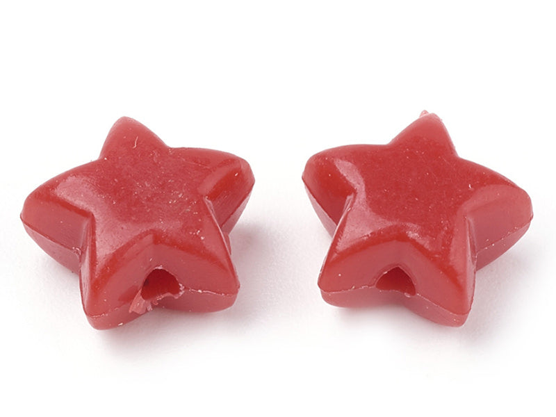 achat 50 perles en plastique - étoiles couleur vive - 12 mm