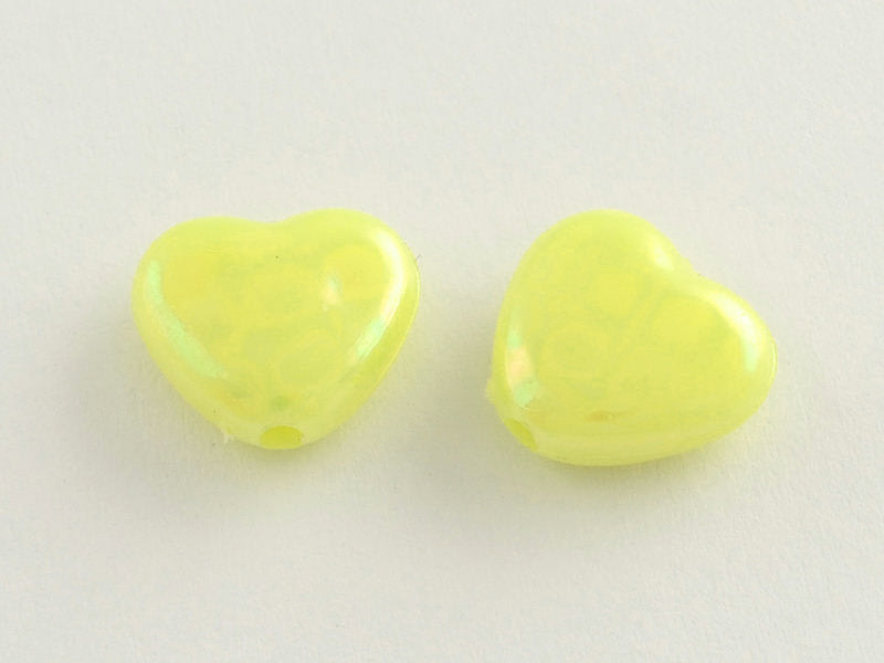 achat 50 perles cœurs nacrés - 12 mm
