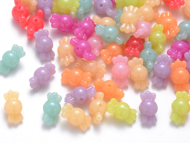 Achat 50 perles bonbons - transclucides