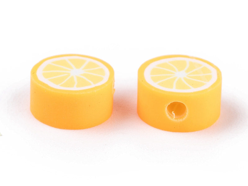 achat 20 perles en pâte polymère - fruits variés