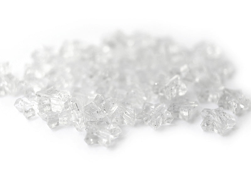 achat 50 perles en plastique - étoiles transparentes à paillettes - 10 mm