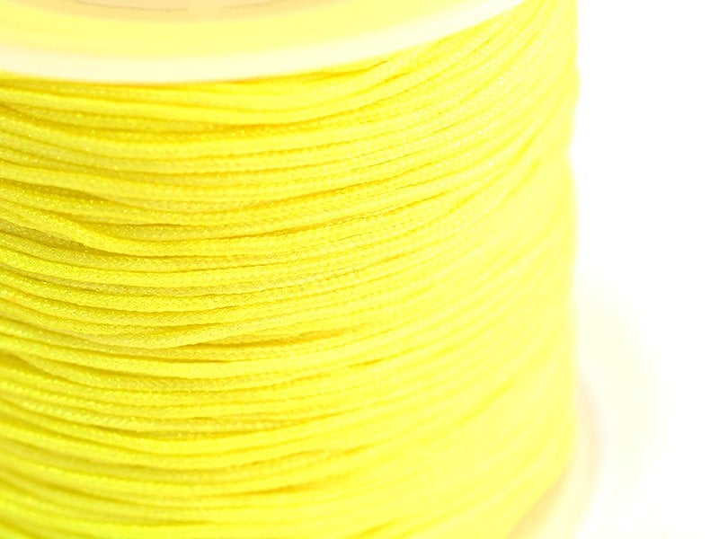 Achat 1 m de fil de jade / fil nylon tressé 1 mm - jaune