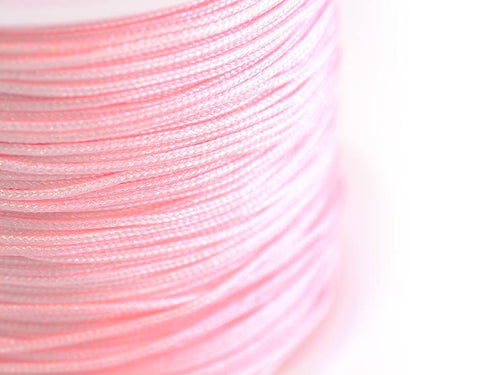 Achat 1 m de fil de jade / fil nylon tressé 1 mm - rose pale