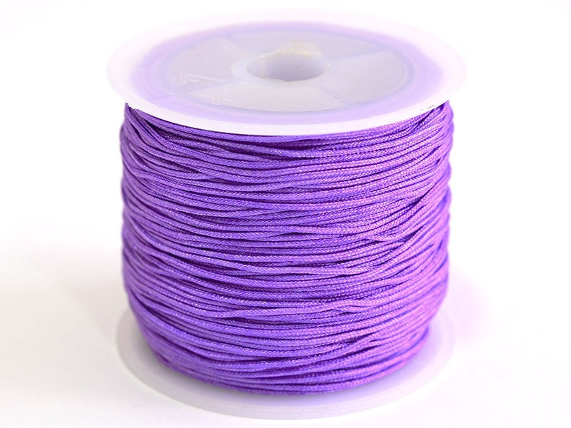 Achat 1 m de fil de jade / fil nylon tressé 1 mm - mauve