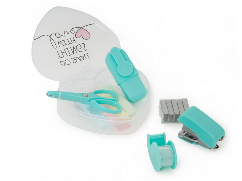 achat Mini set de papeterie coeur bleu - Legami
