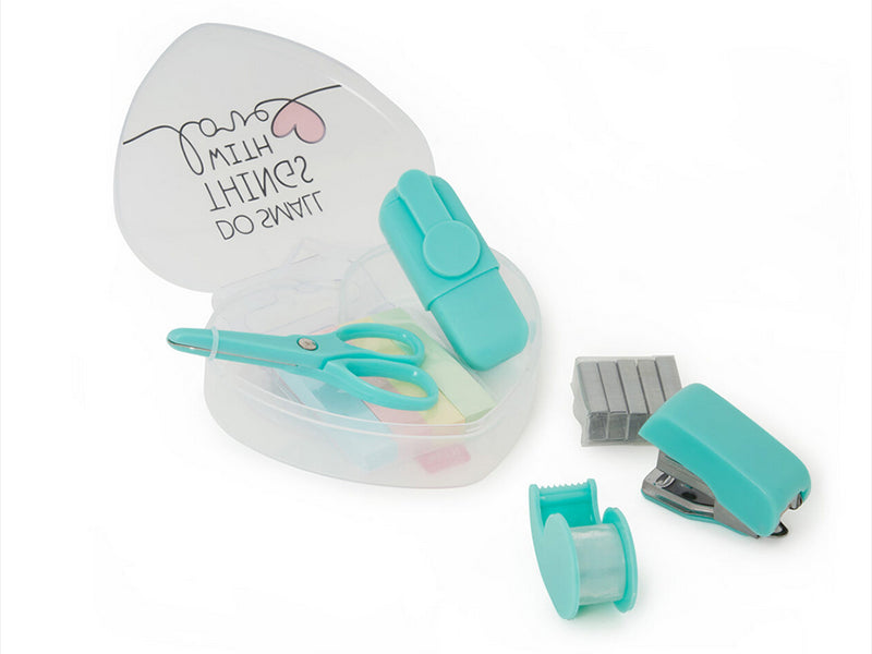 Achat Mini set de papeterie coeur bleu - Legami