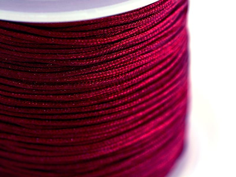 Achat 1 m de fil de jade / fil nylon tressé 1 mm - bordeaux