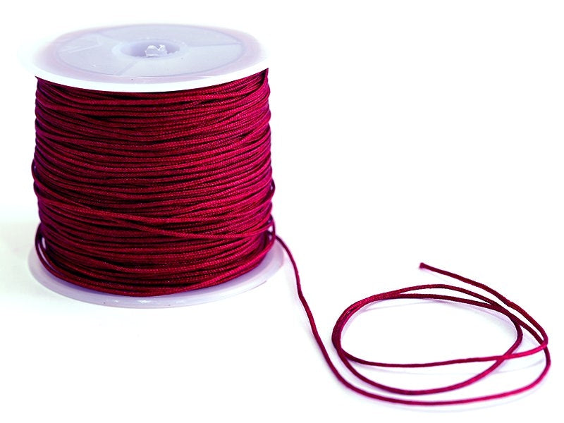 Achat 1 m de fil de jade / fil nylon tressé 1 mm - bordeaux
