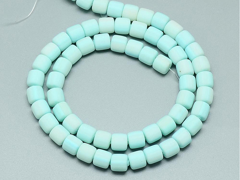 Achat Boite de perles tubes Heishi 6 mm - bleu pâle