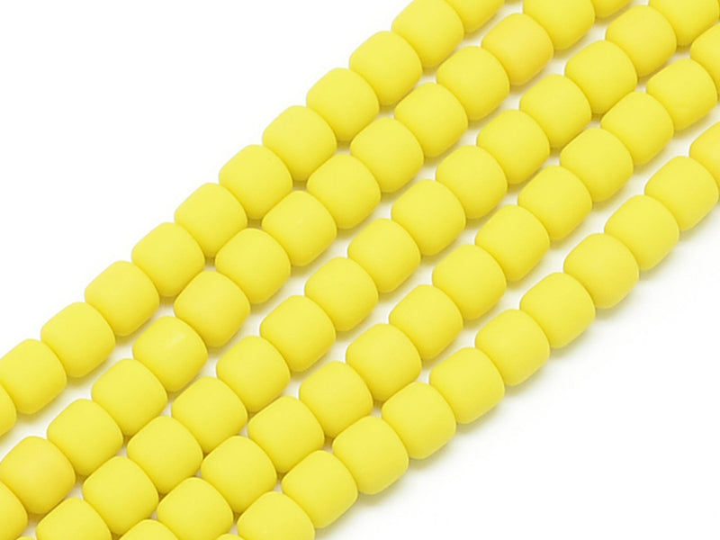 achat Boite de perles tubes Heishi 6 mm - jaune citron