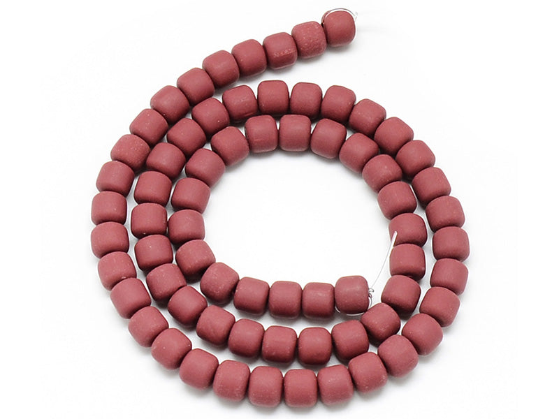 Achat Boite de perles tubes Heishi 6 mm - rouge brique