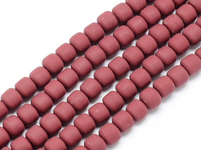 achat Boite de perles tubes Heishi 6 mm - rouge brique