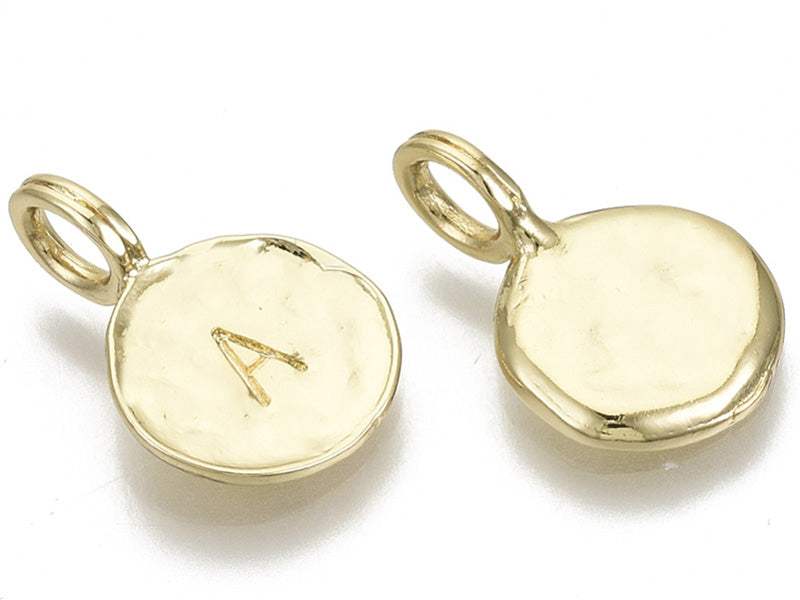 Achat Breloque ronde dorée à l'or fin 18K – A