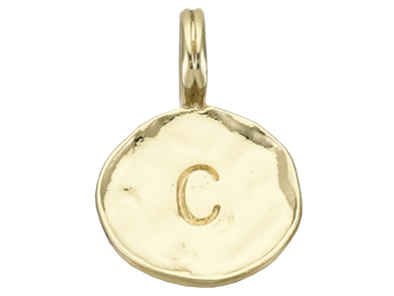 Achat Breloque ronde dorée à l'or fin 18K – C