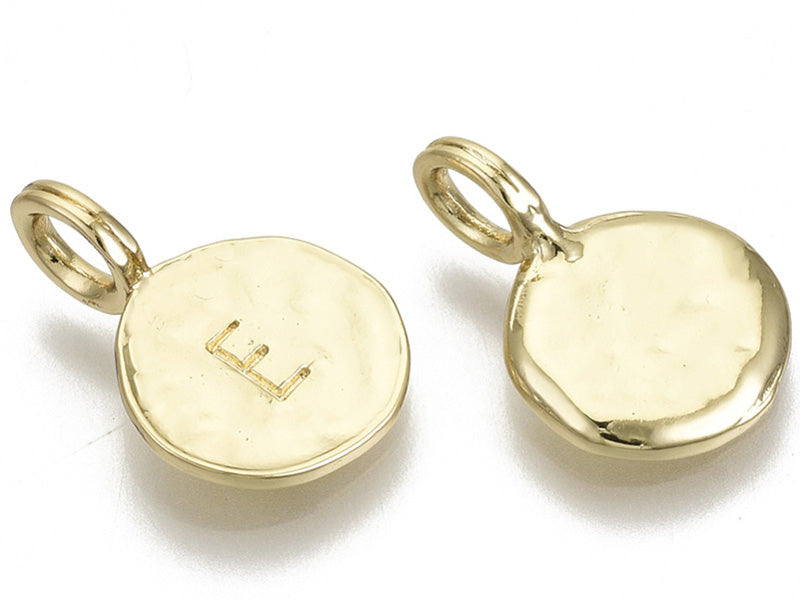 Achat Breloque ronde dorée à l'or fin 18K – E