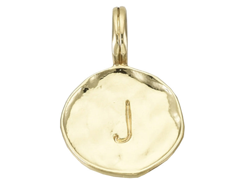 Achat Breloque ronde dorée à l'or fin 18K – J