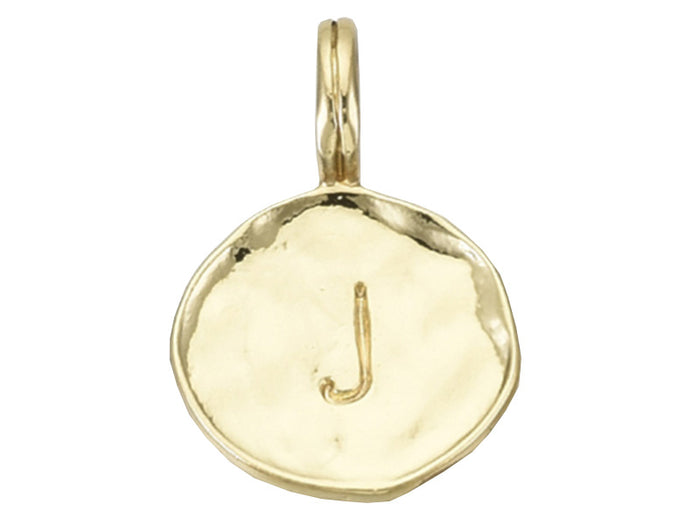 Achat Breloque ronde dorée à l'or fin 18K – J