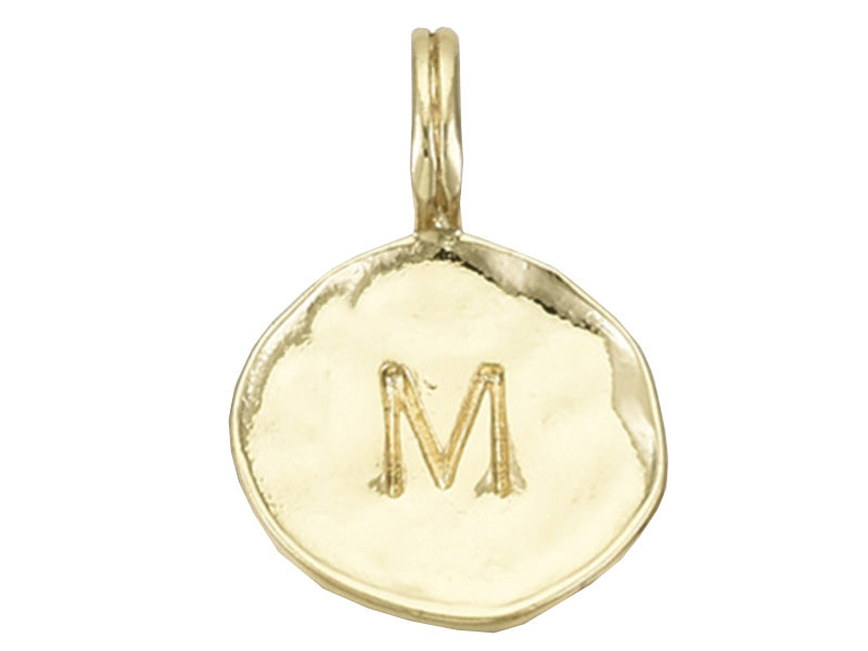 Achat Breloque ronde dorée à l'or fin 18K – M