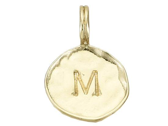 Achat Breloque ronde dorée à l'or fin 18K – M