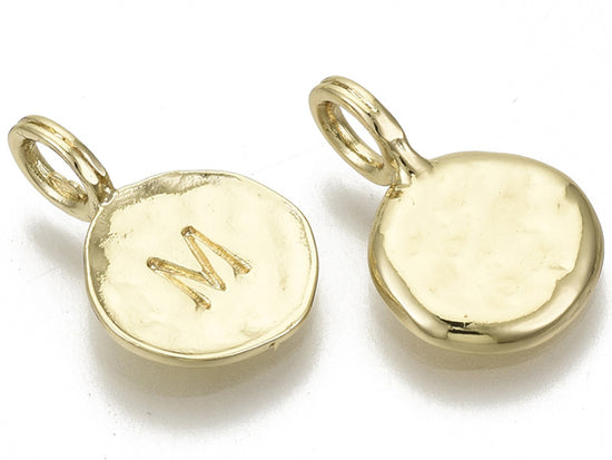Achat Breloque ronde dorée à l'or fin 18K – M