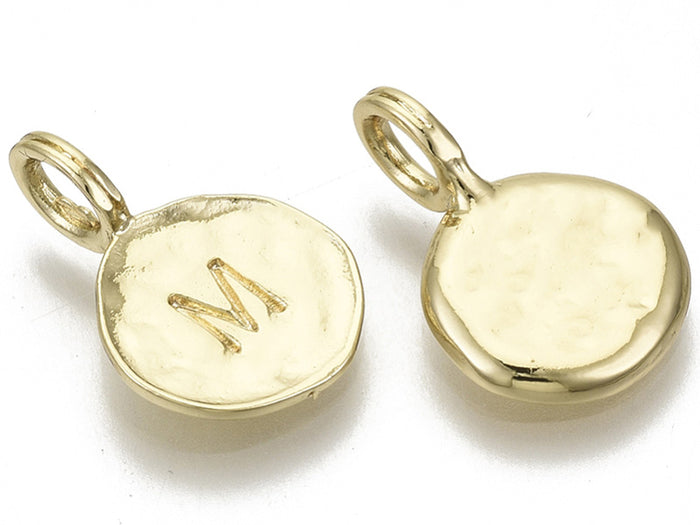 Achat Breloque ronde dorée à l'or fin 18K – M