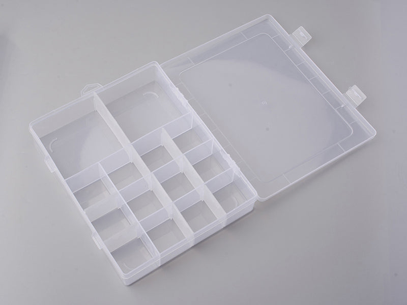 achat Boite de rangement pour perles - 14 compartiments - 21 x 17 x 4 cm