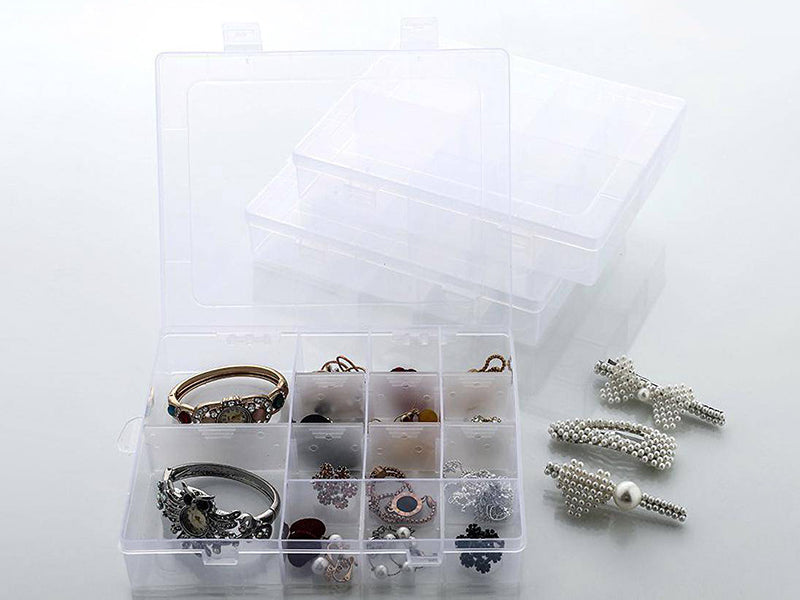 achat Boite de rangement pour perles - 14 compartiments - 21 x 17 x 4 cm