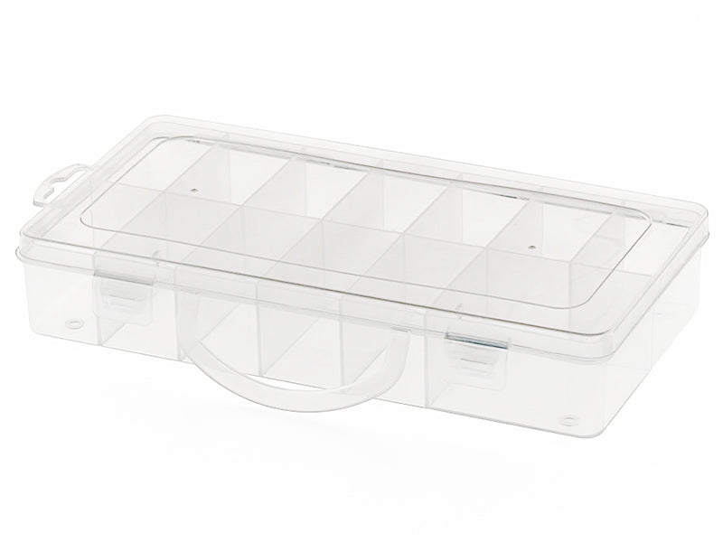 Achat Boite de rangement pour perles - 13 compartiments - 23,5 x 12 x 4,1 cm