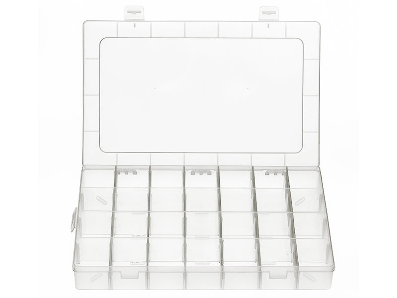 Achat Boite de rangement pour perles - casiers ajustables - 28 compartiments - 21 x 17 x 4 cm