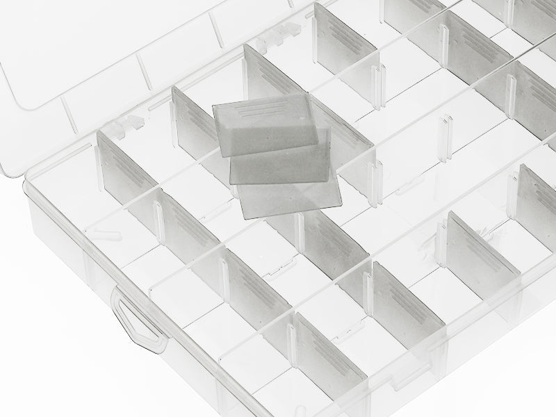 Achat Boite de rangement pour perles - casiers ajustables - 28 compartiments - 21 x 17 x 4 cm