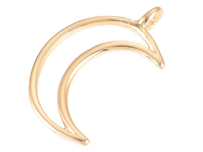 Achat Breloque dorée à l'or fin 18 K – Lune évidée