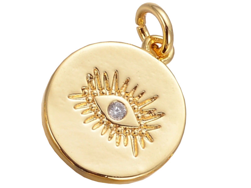 Achat Pendentif doré à l'or fin 18K – Oeil scintillant