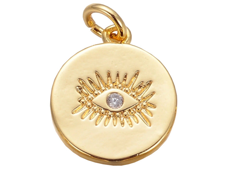 achat Pendentif doré à l'or fin 18K – Oeil scintillant
