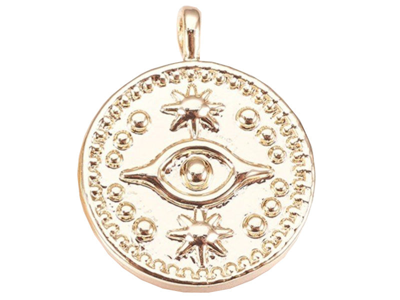 Achat Pendentif doré à l'or fin 18K – Oeil talisman