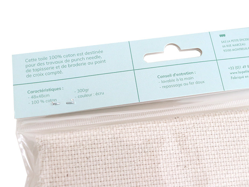 achat Coupon toile punch needle - 48 x 48 cm