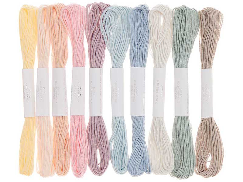 Achat Lot de 10 Fils à broder – Set pastel