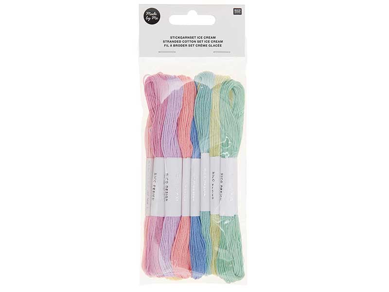 Achat Lot de 10 Fils à broder – Set crème glacée