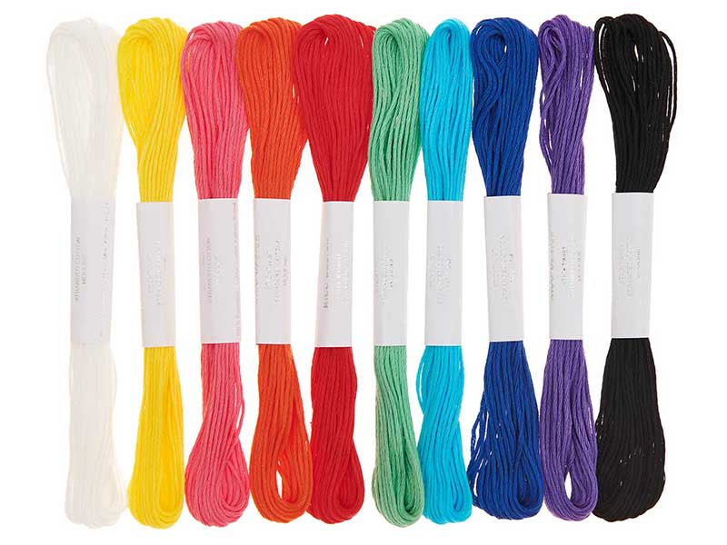 achat Lot de 10 Fils à broder – Set arc-en-ciel
