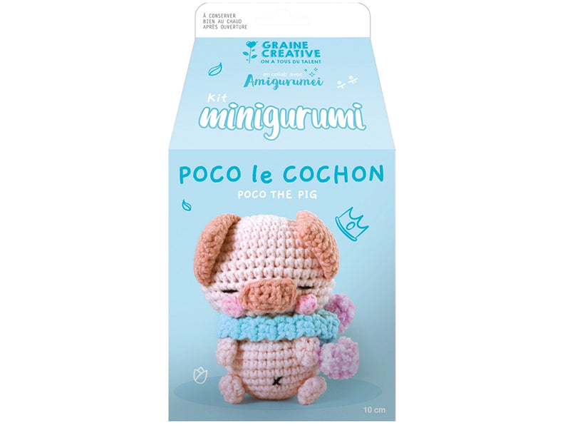achat Kit Minigurumi - Cochon 10 cm - Graine Créative