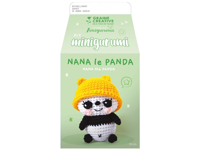 achat Kit Minigurumi - Panda 10 cm - Graine Créative